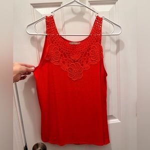 Red flattering tank top